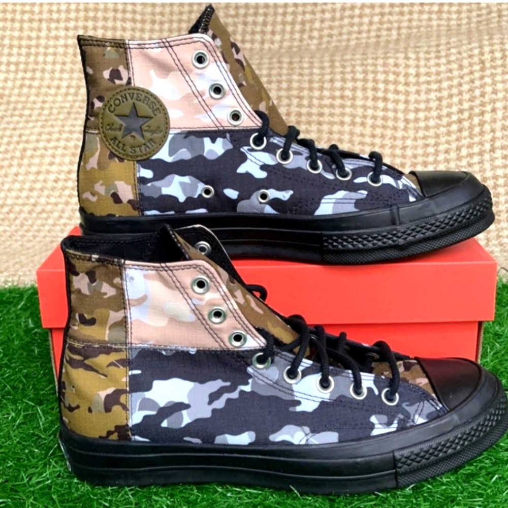 Converse Chuck 70 High 'Patchwork Blocked - Camo Black' 165912C Brand New